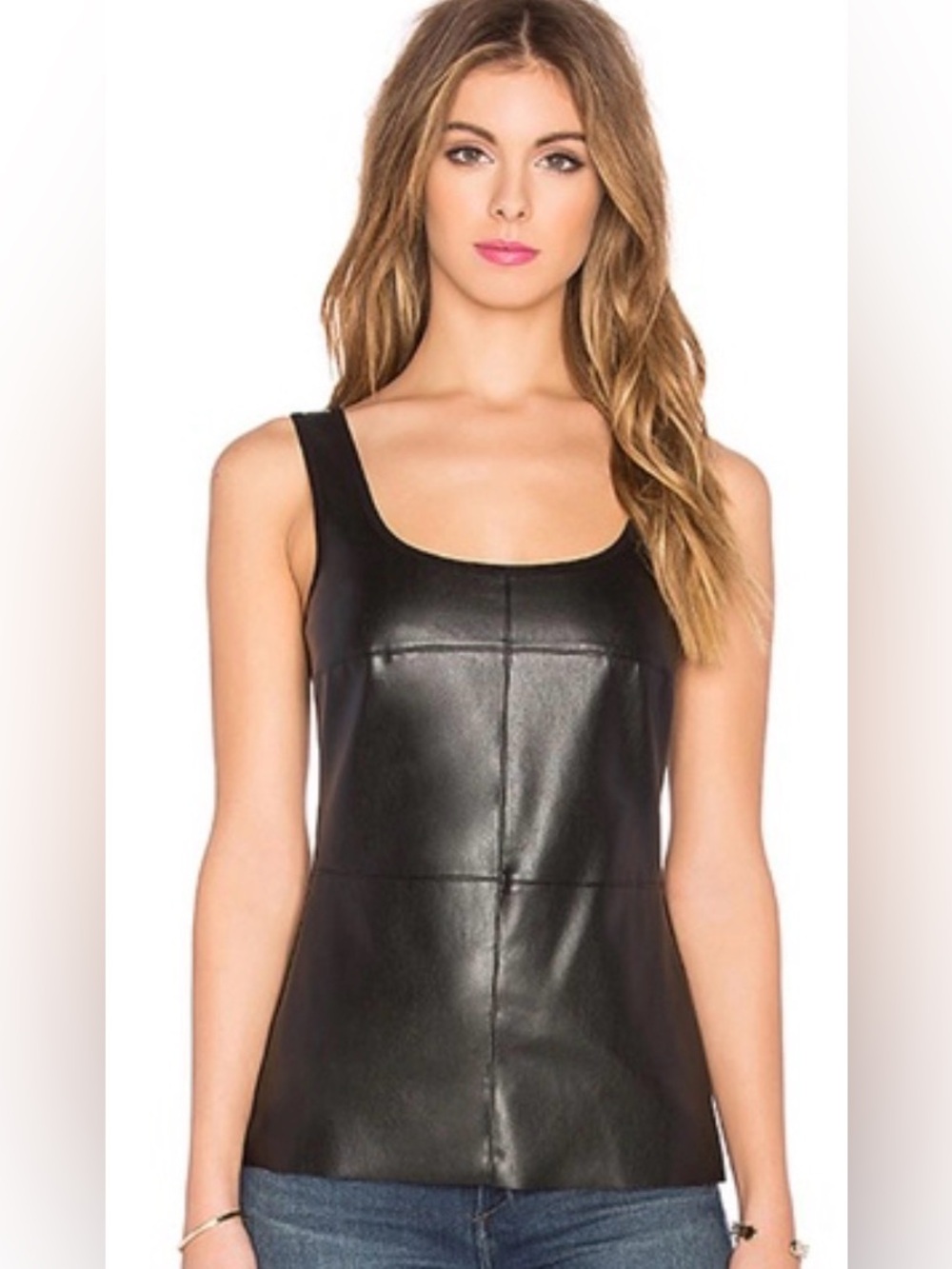 Bailey 44 Faux Leather Tank Top Size Large